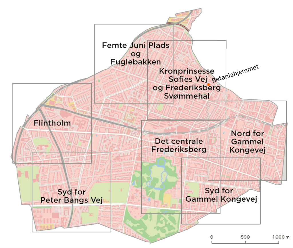 Kort over Frederiksberg